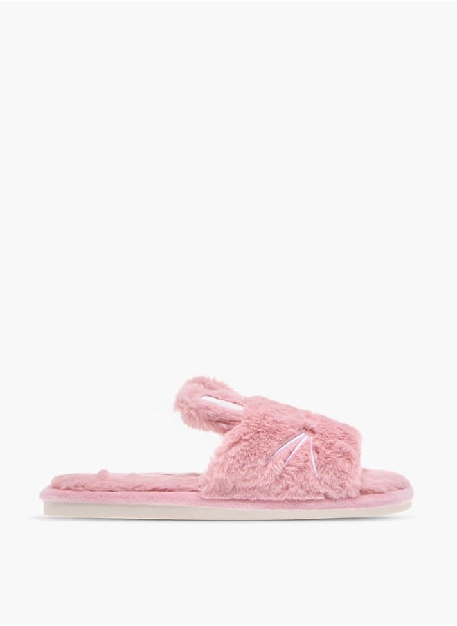Le Confort Womens Ear Applique Slip-On Bedroom Slippers  - Image 1