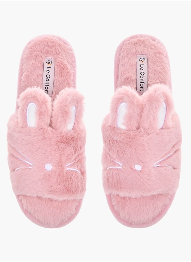 Le Confort Womens Ear Applique Slip-On Bedroom Slippers  - Image 2