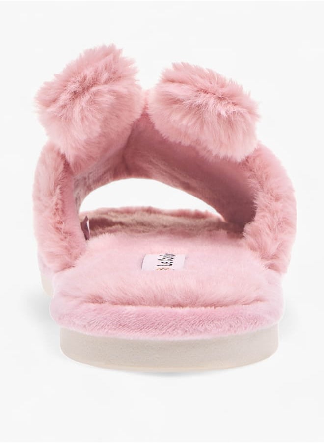 Le Confort Womens Ear Applique Slip-On Bedroom Slippers  - Image 4