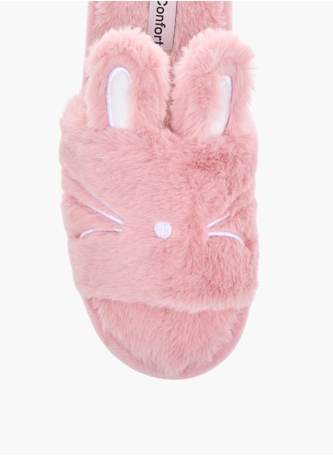 Le Confort Womens Ear Applique Slip-On Bedroom Slippers  - Image 3