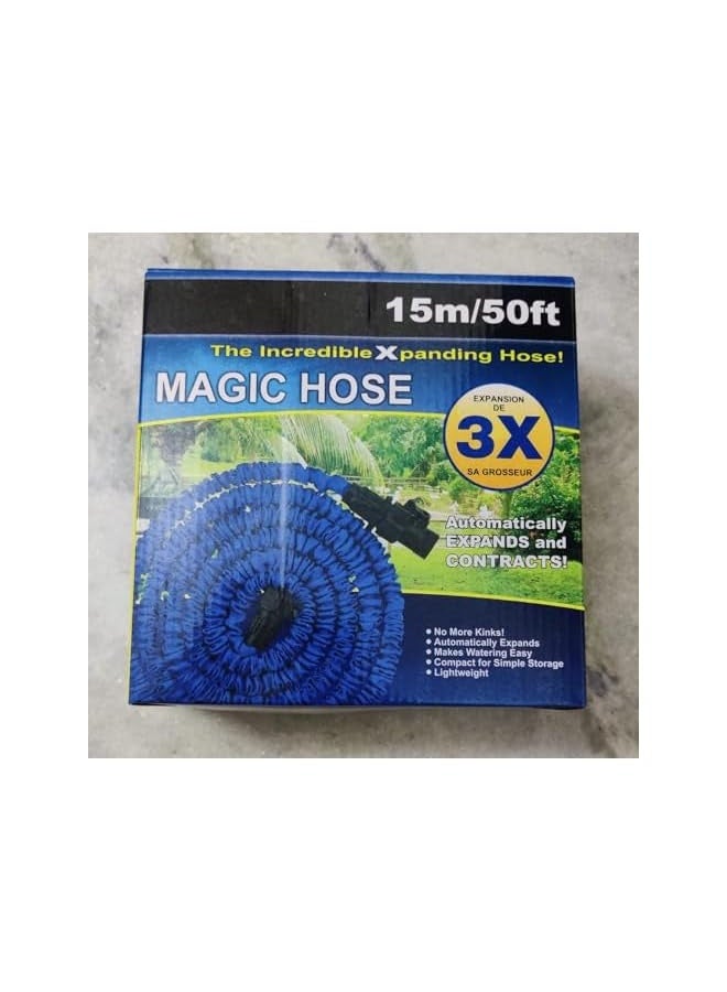 ماجيك هوز خرطوم سحري قابل للتمدد بشكل لا يصدق - 15 متر/50 قدم - أزرق - Image 1