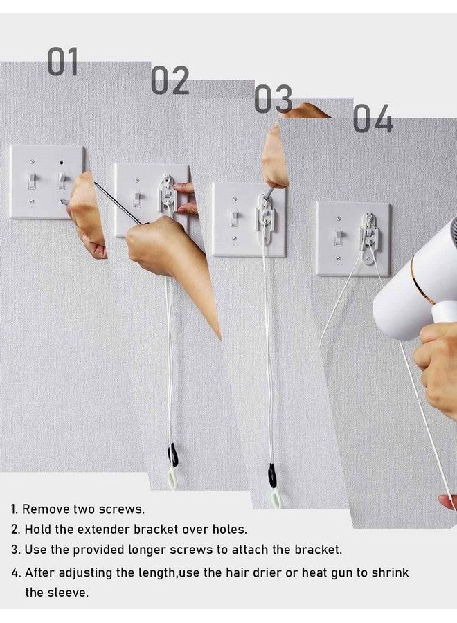 TUPSKY Light Switch Extender for Kids with Luminous Loop, TUPSKY Height-Adjustable Pull Cord Design, Provide Independence for Children and Elderly People (2 Pack) - Image 4