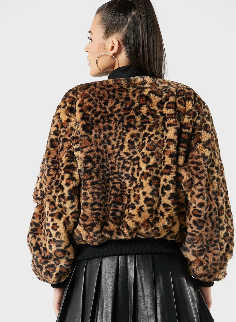 Grimey Fur Bomber Jacket