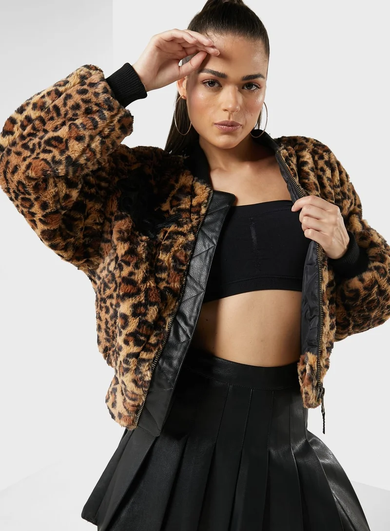 Grimey Fur Bomber Jacket