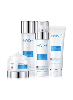 +WIS+ +WIS+ Moisturizing 4-Piece Skin Care Set - with Facial Cleanser, Toner, Lotion, Cream for for Cleansing, Hydration, Repair and Anti Aging  - Image 1