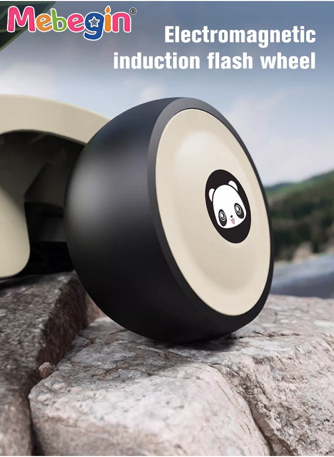 MEBEGIN - Foldable 3 Wheel Scooter with Windmill and Car Basket, Non-Slip Scooter with Light and Music, Kids Kick Scooter, Adjustable Height, Extra-wide Deck for Stability, No Installation Required - Image 1