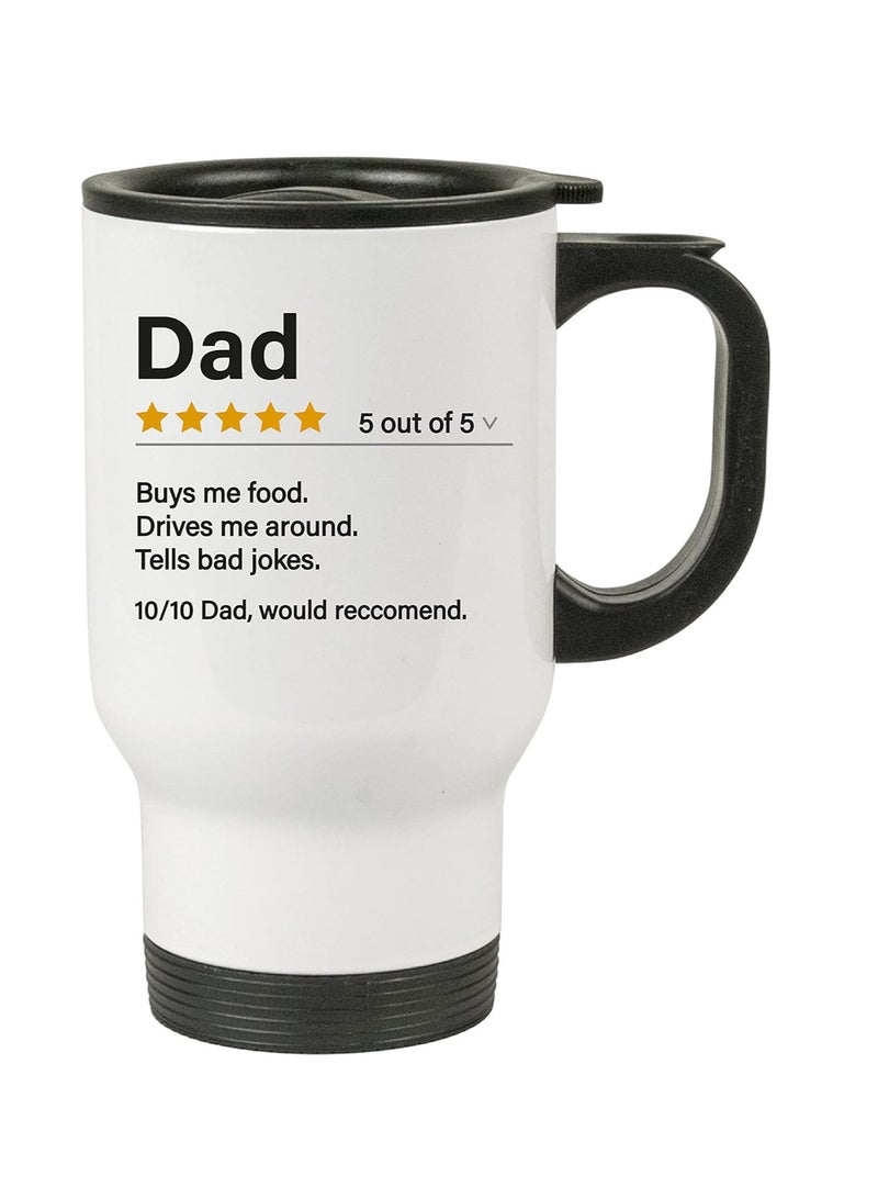 PRINTSHOP4ME Father's Day Travel Mug for Best Dad Ever - Best Gifts Dad - Birthday Gifts from Daughter Son - Gifts for Dad - Stainless Steel, 14oz  - Image 1