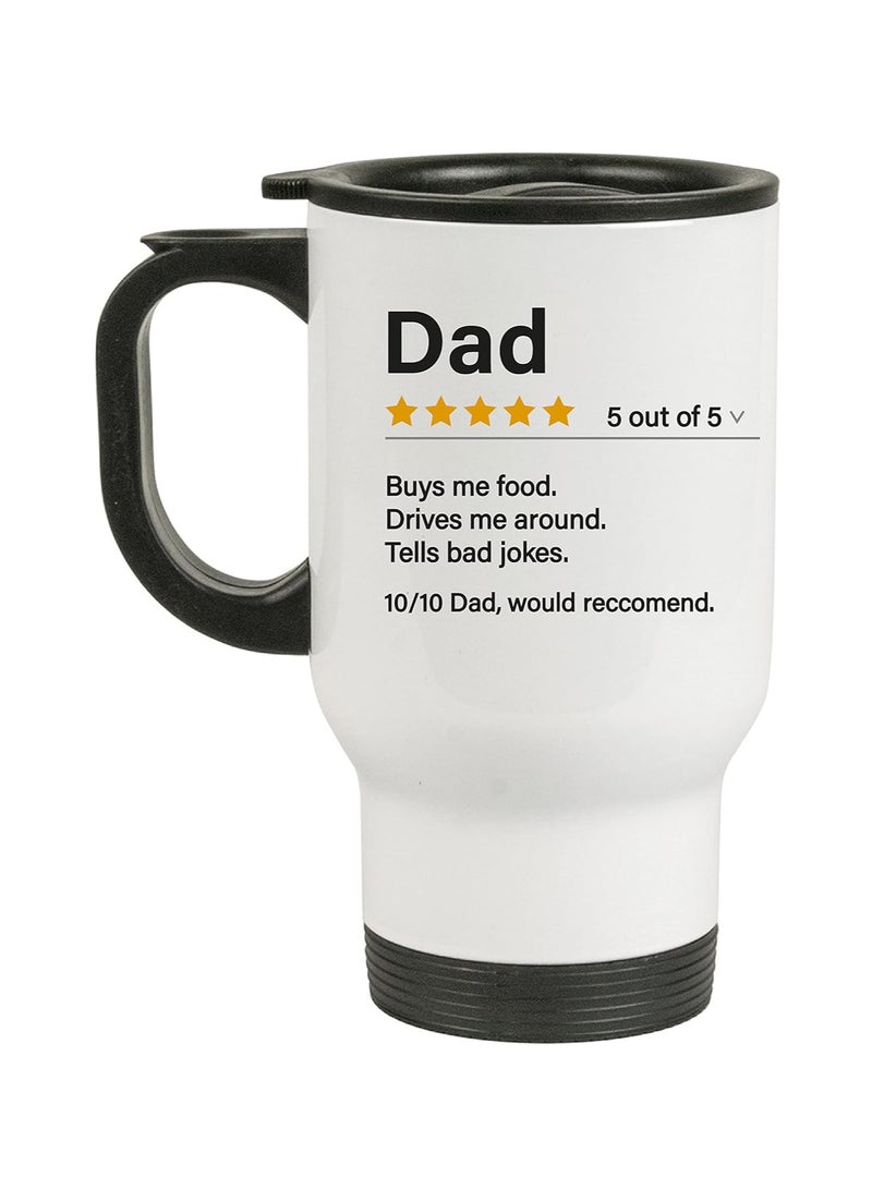 PRINTSHOP4ME Father's Day Travel Mug for Best Dad Ever - Best Gifts Dad - Birthday Gifts from Daughter Son - Gifts for Dad - Stainless Steel, 14oz  - Image 2