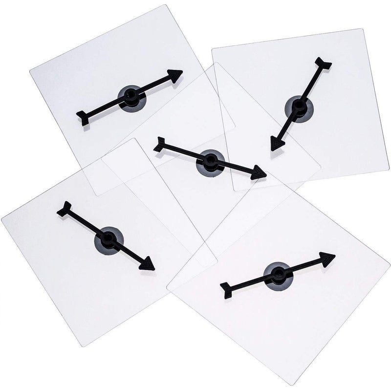Gejoy 5 Pack Transparent Spinners for Classroom Clear Spinners Dry Erase Math Game with Rotating Arrow - Image 1