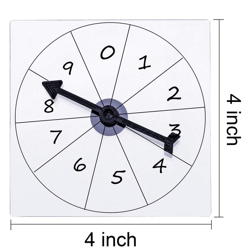 Gejoy 5 Pack Transparent Spinners for Classroom Clear Spinners Dry Erase Math Game with Rotating Arrow - Image 2