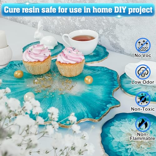 Shabebe Epoxy Resin 2 Gallon Kit, Upgraded Crystal Clear Resin Epoxy Food Safe with Pump, Self Leveling & Bubble Free High-Glossy with Anti-Yellowing for Coating, Casting, Jewelry Making, DIY Craft - Image 4