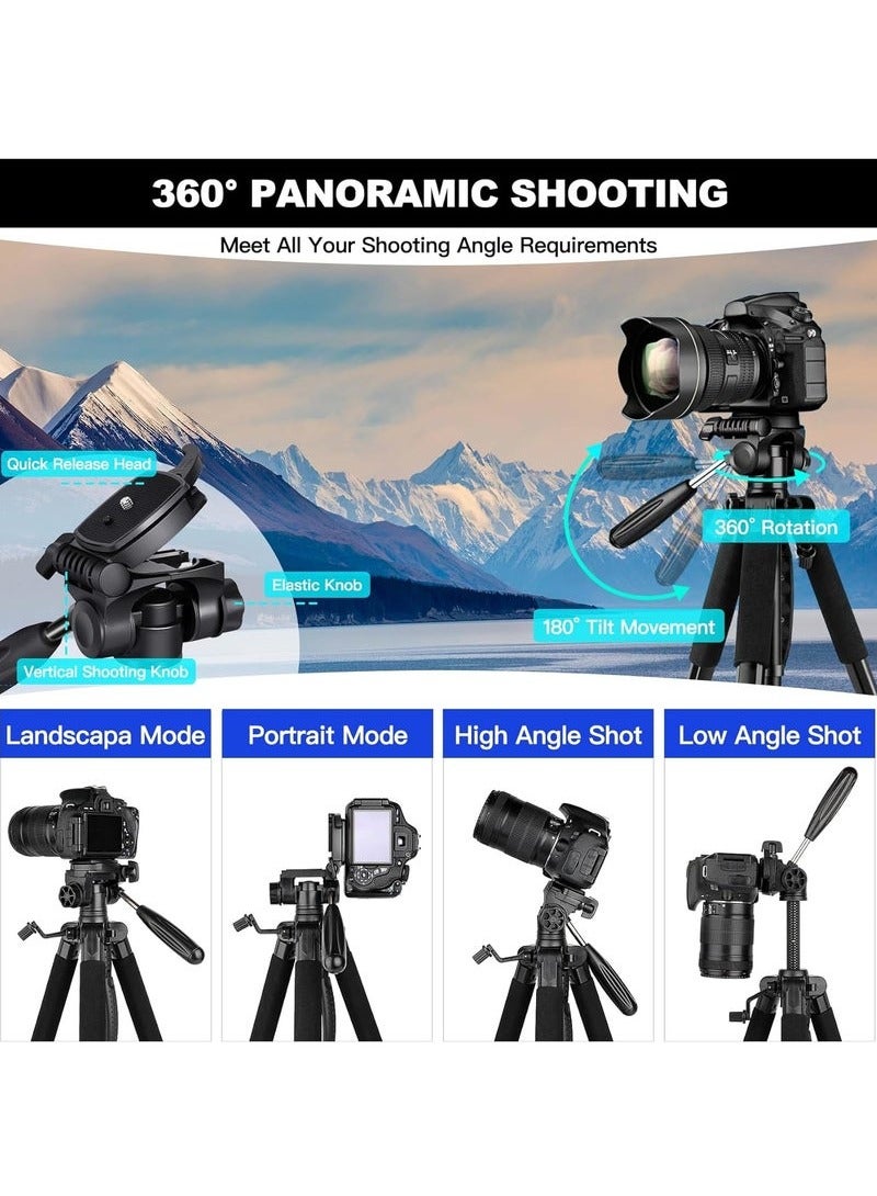 Bukela 360° Tripod For Mobile Phone Camera, 170 Cm Camera Stand With Carrying Bag, Wireless Remote Control And Mobile Phone Holder  - Image 3