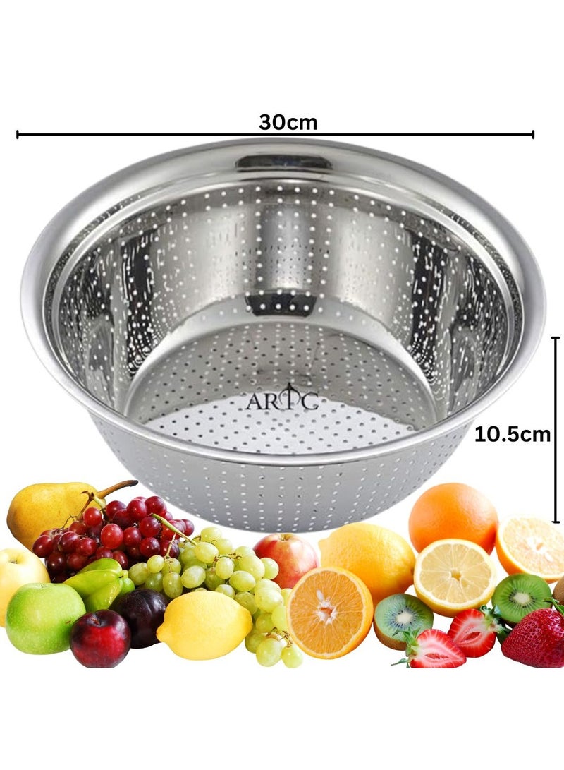ARTC Stainless Steel Sink Mesh Strainer Basket And Fruits And Vegetable Washing Colander Bowl And Metal Drain Net Silver - Image 2