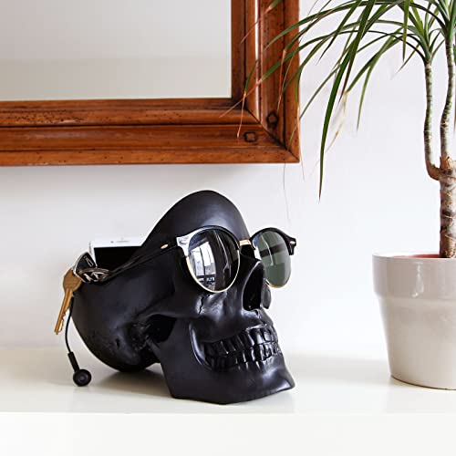Suck UK Skull Key Bowl - Halloween Decor - Key Dish Organiser - Trinket Bowl For Keys - Gothic Jewellery Box - Skull Desk Accessories - Gothic Home Decor - Goth Gifts - Desk Tidy Organiser - Black - Image 3