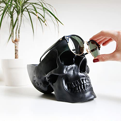 Suck UK Skull Key Bowl - Halloween Decor - Key Dish Organiser - Trinket Bowl For Keys - Gothic Jewellery Box - Skull Desk Accessories - Gothic Home Decor - Goth Gifts - Desk Tidy Organiser - Black - Image 4