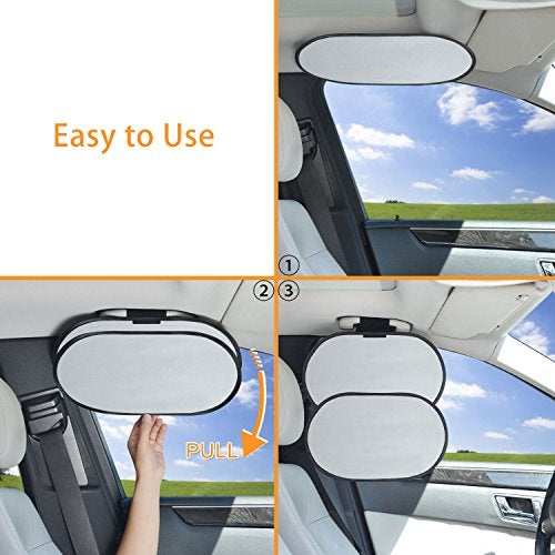 WANPOOL Car Interior Roof Handle Sun Blocker & Sunshade for Front Seat Side Window - Image 5