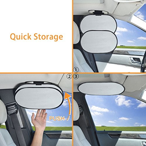 WANPOOL Car Interior Roof Handle Sun Blocker & Sunshade for Front Seat Side Window - Image 4