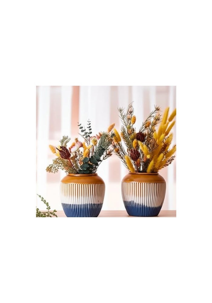 BS B&S Ceramic Flower Vase Set - Gradient Beige & Blue - Image 5