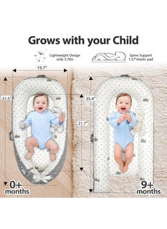Generic Baby Lounger for Newborn Cover - Newborn Lounger for 0-12 Months, Breathable & Portable Infant Lounger - Adjustable Cotton Soft Baby Floor Seat for Travel, Newborn Essentials  - Image 3