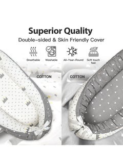 Generic Baby Lounger for Newborn Cover - Newborn Lounger for 0-12 Months, Breathable & Portable Infant Lounger - Adjustable Cotton Soft Baby Floor Seat for Travel, Newborn Essentials  - Image 5