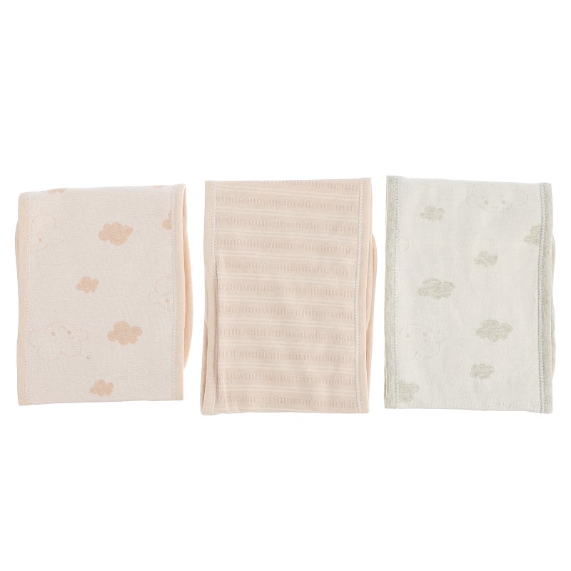 3pcs Cotton Newborn Cartoon Umbilical Protector Infant Belly Belt - Image 1