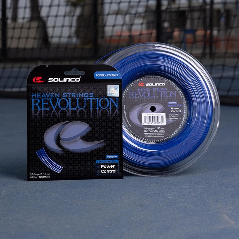 Solinco Heaven Strings Revolution Tennis String Reel - 1.15 mm, Blue - Image 2