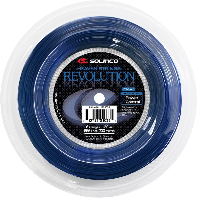 Solinco Heaven Strings Revolution Tennis String Reel - 1.15 mm, Blue - Image 1