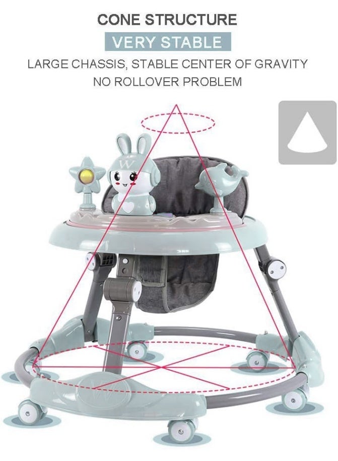 BABYCARA Foldable Simple And Compact Travel Baby Walker With Music Round Kids Walker - Image 5