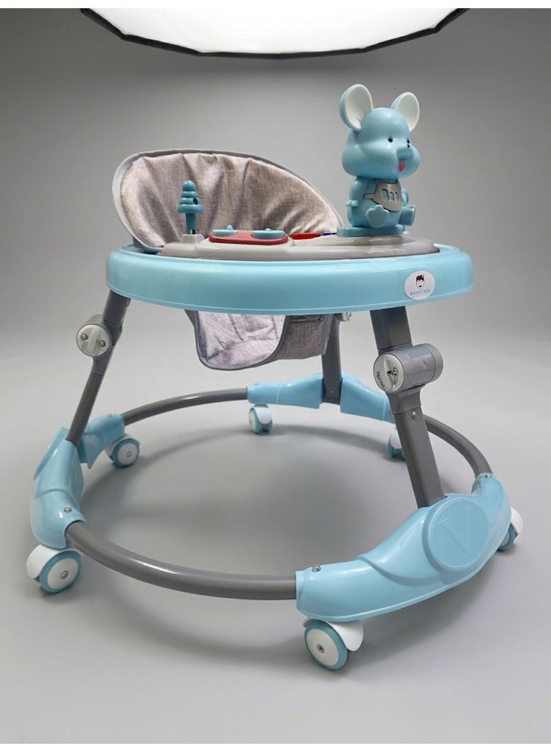 BABYCARA Foldable Simple And Compact Travel Baby Walker With Music Round Kids Walker - Image 1
