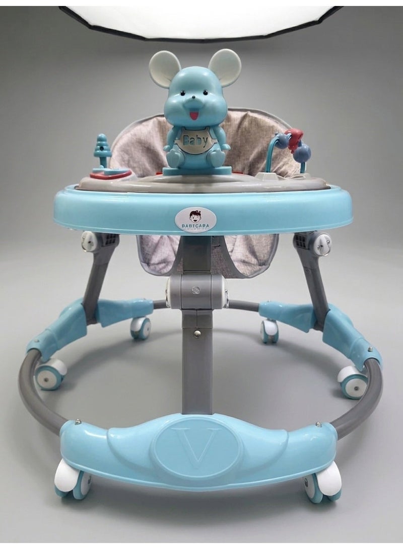 BABYCARA Foldable Simple And Compact Travel Baby Walker With Music Round Kids Walker - Image 2