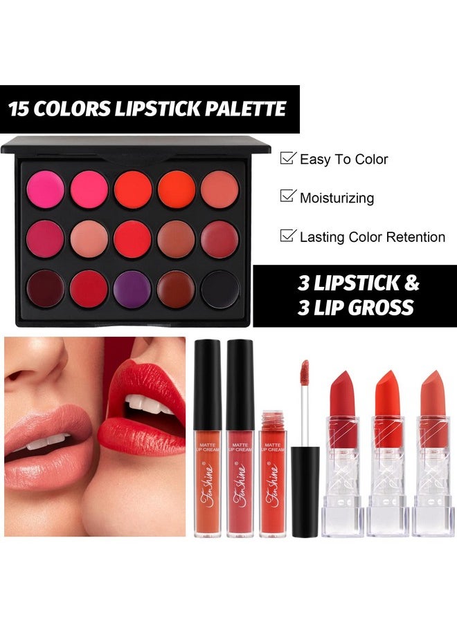 fenshine Fenshine All In One Makeup Kit for Women, Full Makeup Gift Set for Beginners, Makeup Essential Starter Bundle Include Eyeshadow Palette Lipstick Eyebrow Pencil Brush Set (Type C)  - Image 4
