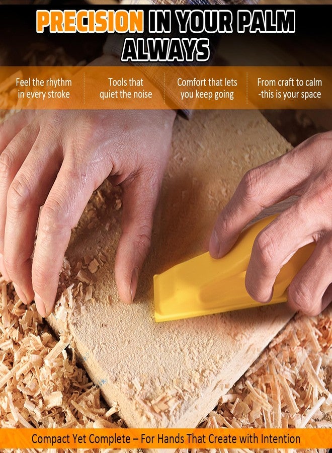 TOVPADE 54PCS Premium Micro Sander, Detail & Mini Sander Block - Precision Small Hand Sanding Tool, 80-800 Grit Sandpaper Kit, 3-in-1 Set for Wood, Crafts, Furniture, Tight Spaces & DIY Projects - Image 3