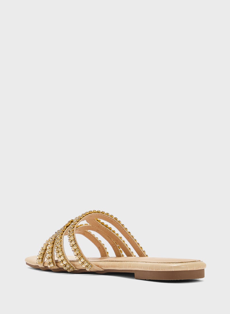 خزانة صندل فلات لامع - Image 2