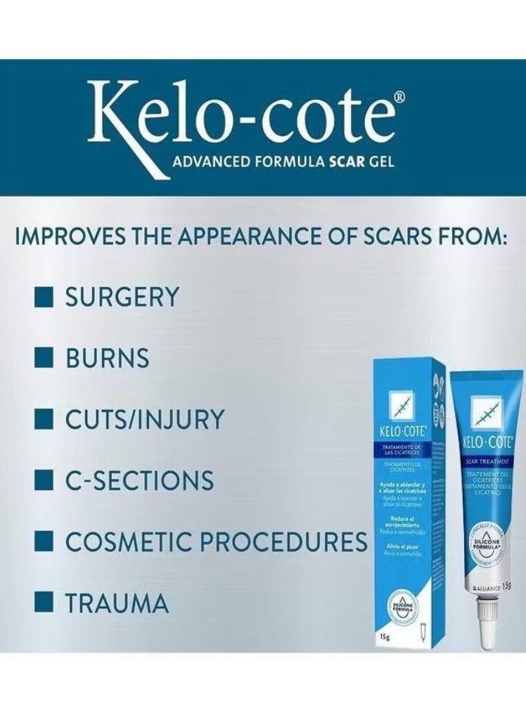Kelo-cote Advanced Formula Scar Treatment Gel 15g, Helps Soften And Smooth Raised Scars, Maintaining The Moisture Balance of The Adjacent Skin, Reduces Discolouration, Redness, Pain and Discomfort of Scars - Image 4