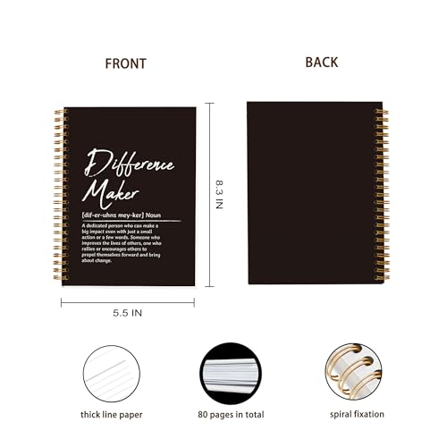 OXW Difference Maker Gift Notebook Journal, Cool Gifts for Bosses Coworkers, Boss Gifts, Thank You Gifts for Women Men Employee Teacher, Appreciation Gifts for Boss Leader Mentor Manager Coach(5.5'' X 8.3'') - Image 4