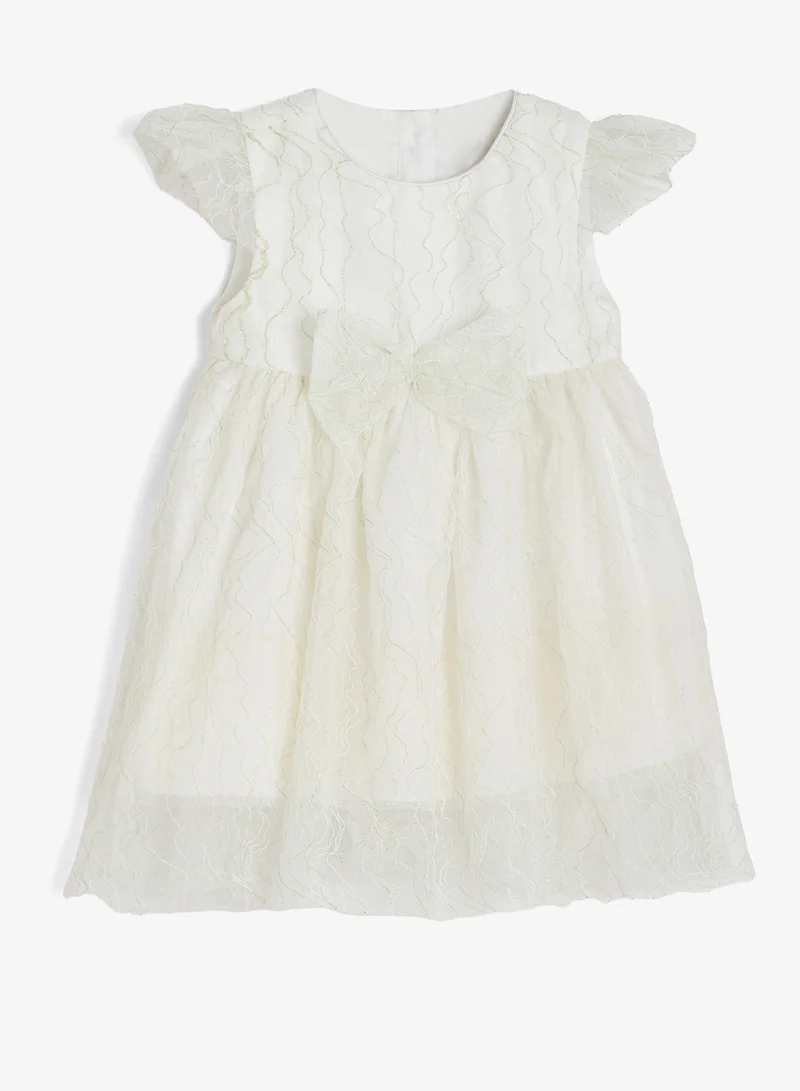 Ripples Girls Embroidered Party Dress