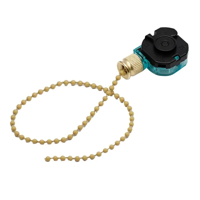 Ceiling Fan Switch 3 Position 4 Wire Pull Chain 3A 250VAC 6A 125VAC - Image 1