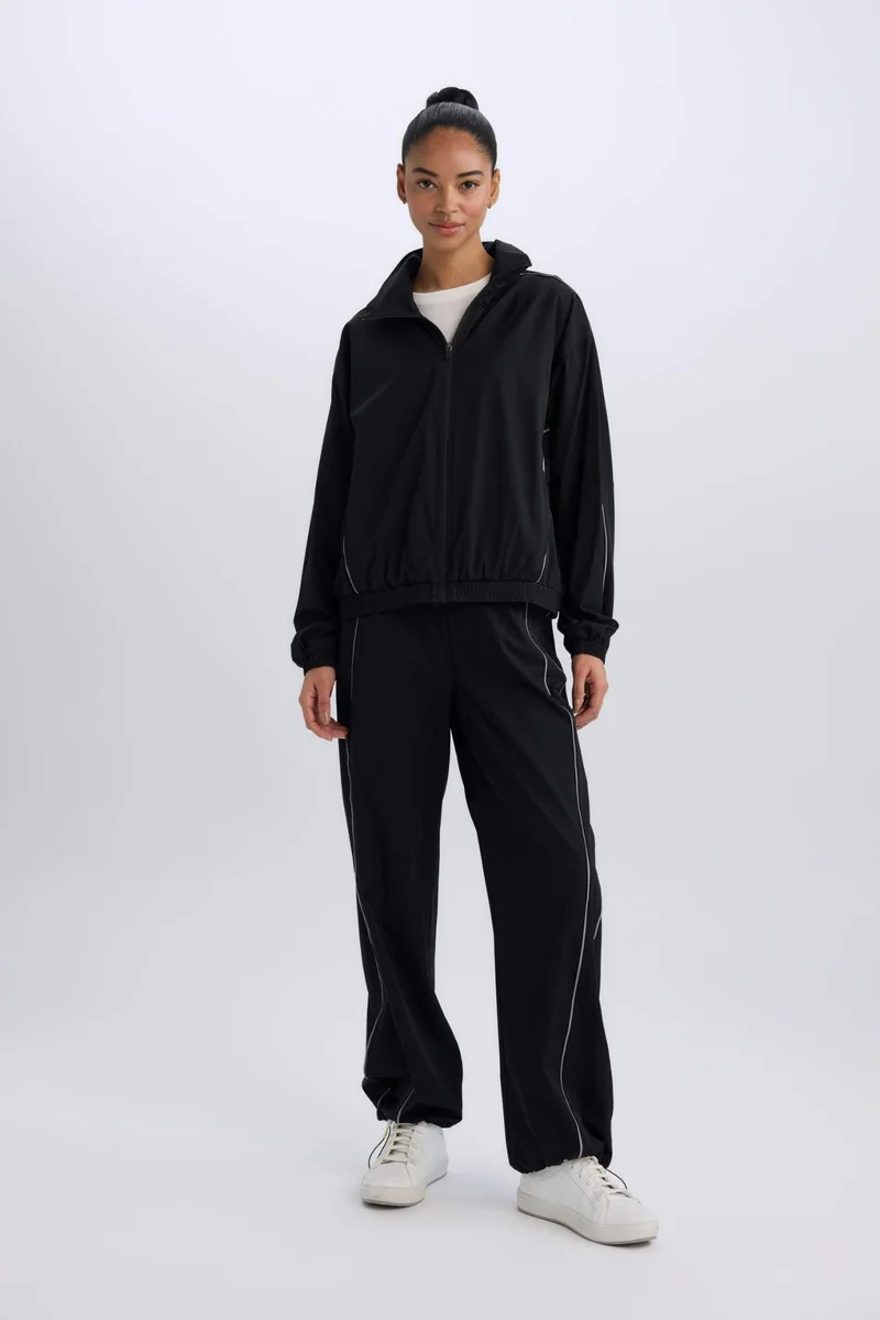 ديفاكتو DeFactoFit Oversize Pocketed Woven Zippered Cardigan
