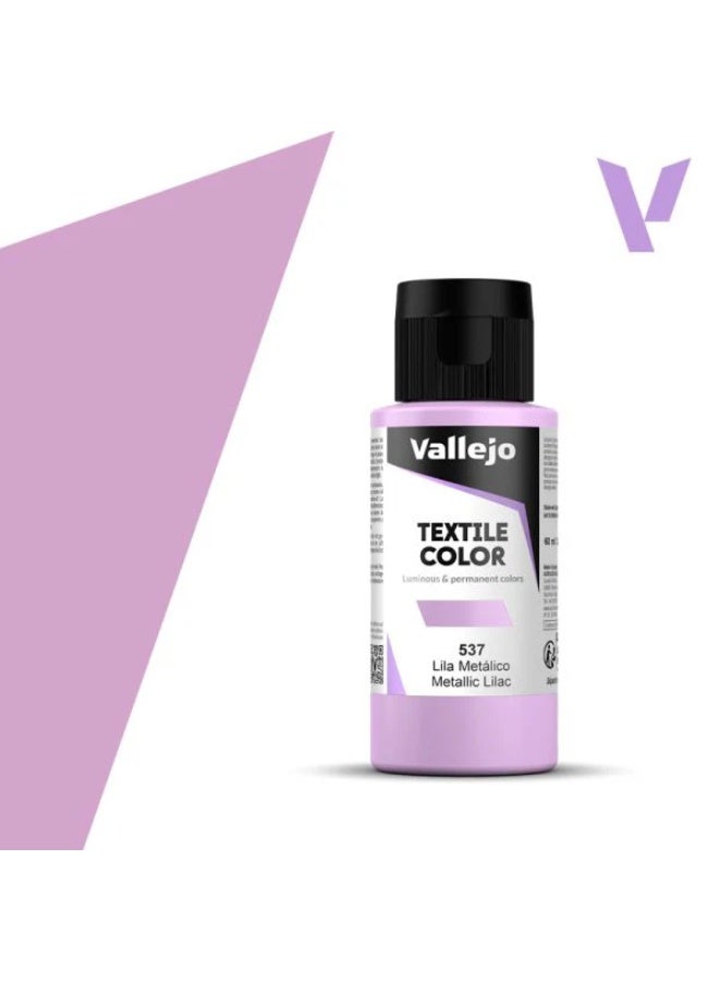 طلاء أقمشة أرجواني معدني 537 - زجاجة 60 مل بلمسة نهائية معدنية قابلة للغسل