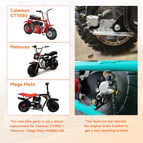 FVRITO 50 Inch Upgraded Left Hydraulic Disc Hand Brake Master Cylinder Caliper Assembly for 97cc 2.8HP Baja Doodle Bug DB30 Blitz Dirt Bug Racer Mini Bike Motorsports Go Karts - Image 5