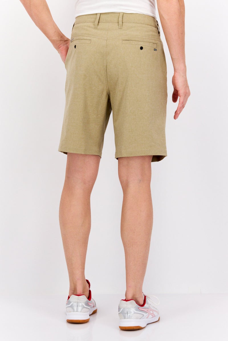 Hurley Men Sportswear Fit Brand Logo Outdoor Shorts, Beige - Image 3