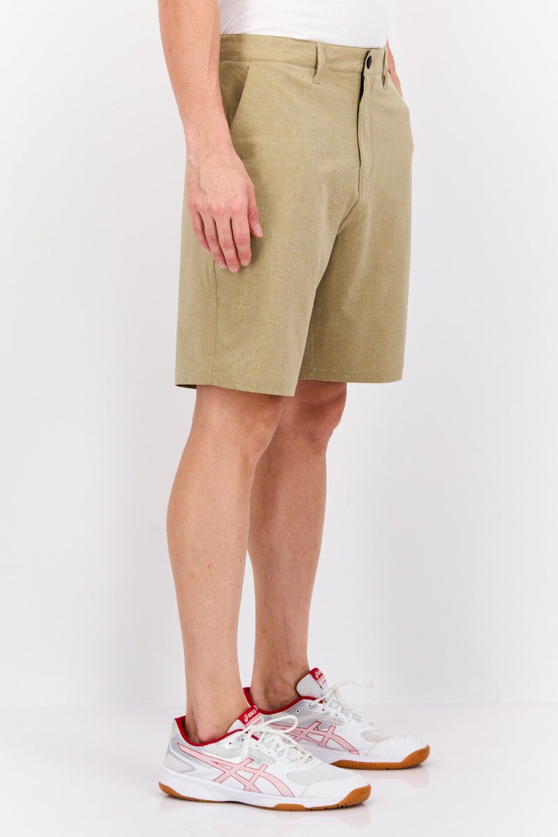 Hurley Men Sportswear Fit Brand Logo Outdoor Shorts, Beige - Image 2