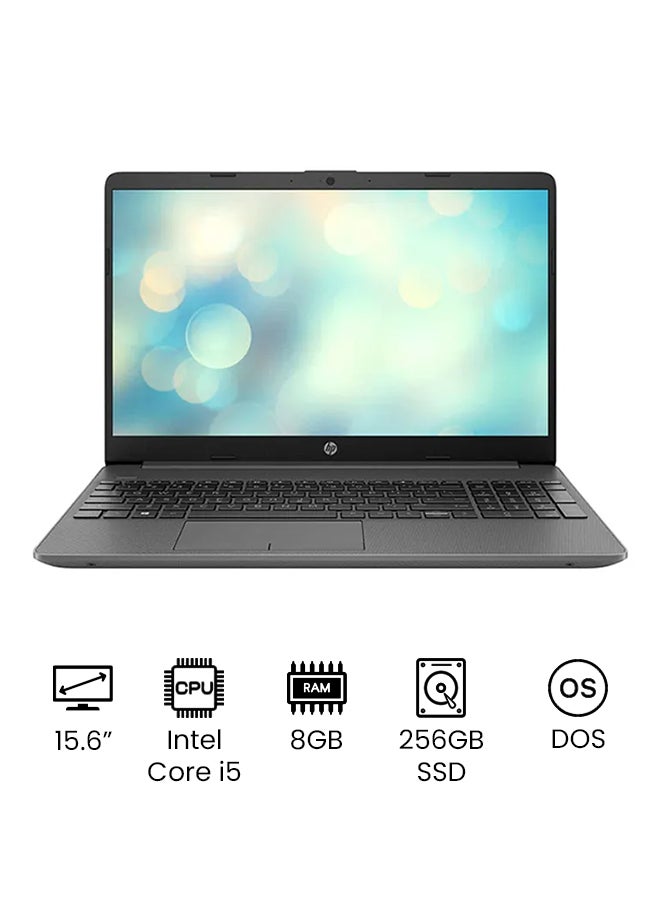 HP لابتوب 15-dw3028nx بشاشة 15.6 بوصة عالية الدقة (1366×768) / معالج Intel Core i5-1135G7 / ذاكرة وصول عشوائي 8 جيجابايت DDR4 / قرص صلب SSD بسعة 256 جيجابايت / بطاقة رسومات NVIDIA GeForce MX350 بسعة 2 جيجابايت / نظام تشغيل DOS (بدون ويندوز) / يدعم اللغتين الإنجليزية والعربية / اللون: رمادي الإنجليزية/العربية رمادى - Image 1