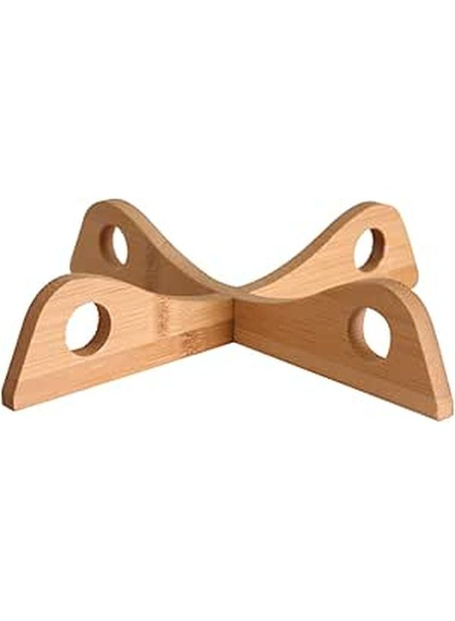 حصائر الخيزران الساخنة قابلة للفصل تصميم متقاطع مقاوم للحرارة غير قابل للانزلاق حامل وعاء - Image 1