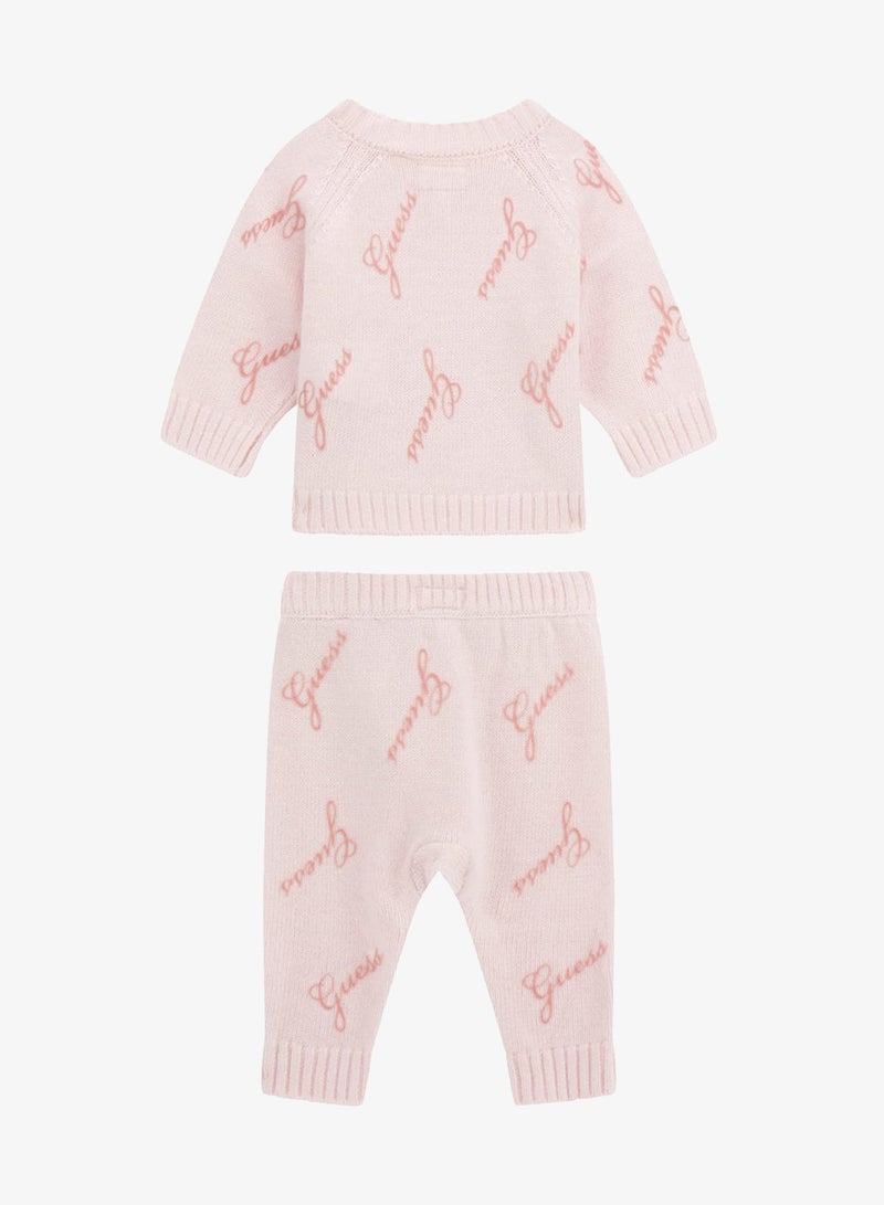GUESS Kids Crew Neck Top and Sweater Pant Sets - Image 2
