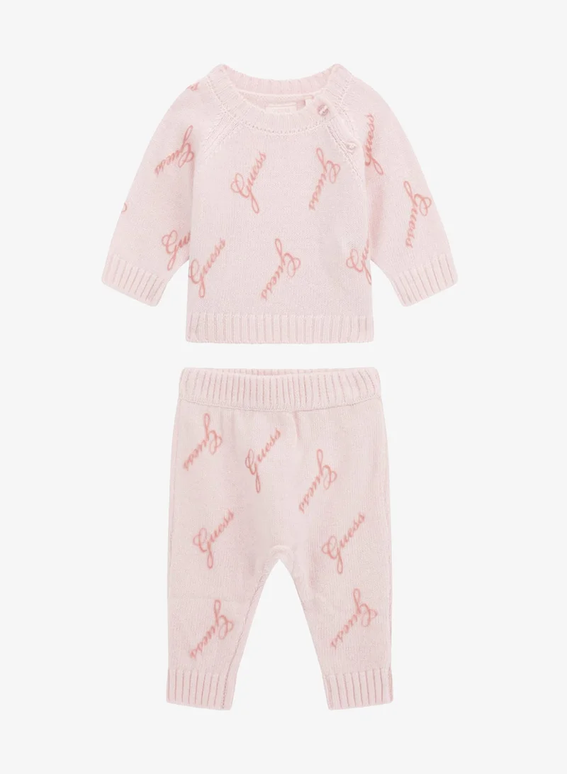 GUESS Kids Crew Neck Top and Sweater Pant Sets