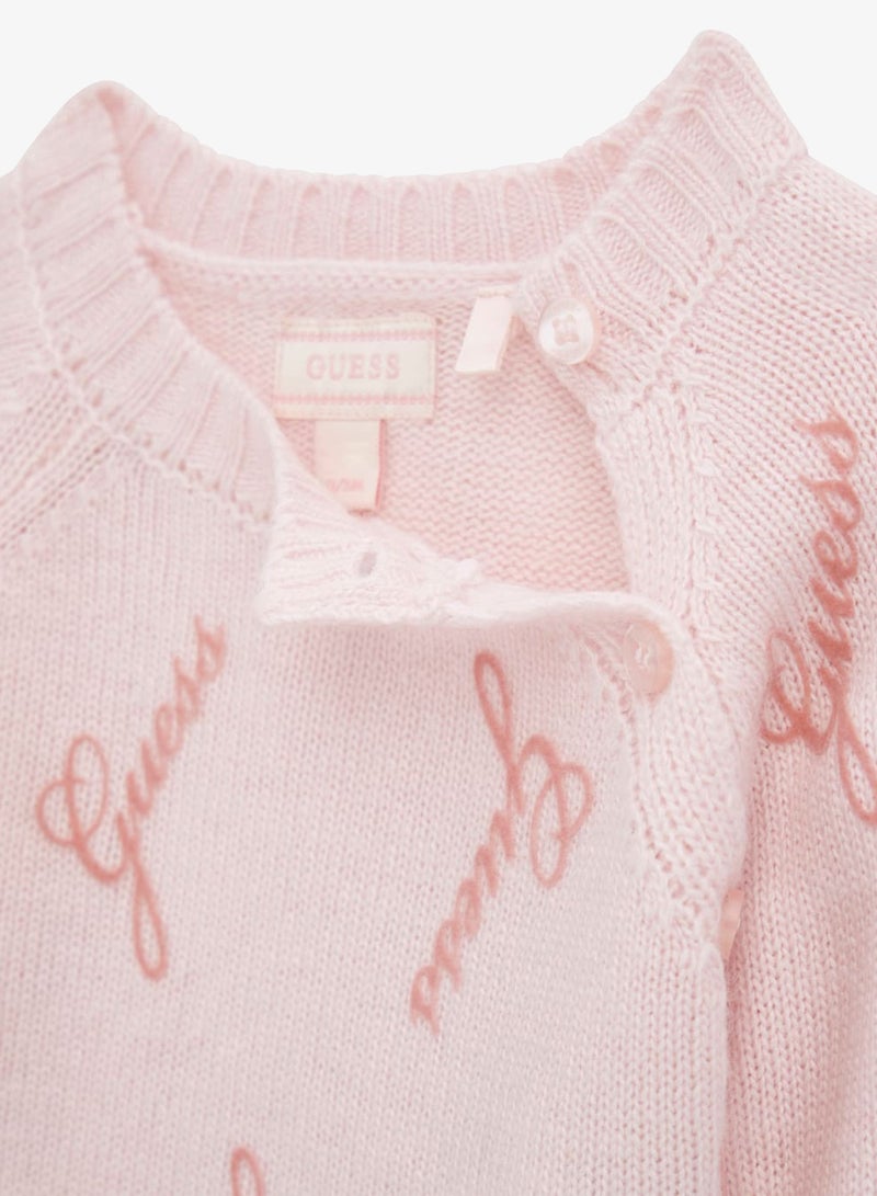 GUESS Kids Crew Neck Top and Sweater Pant Sets - Image 4