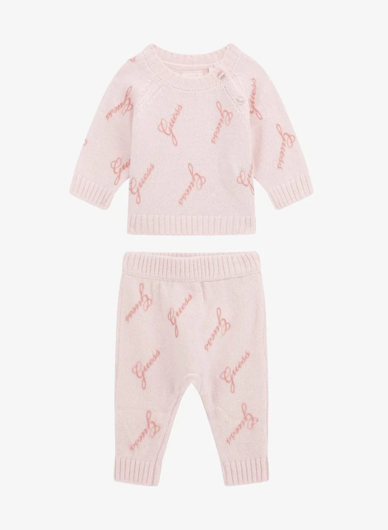 GUESS Kids Crew Neck Top and Sweater Pant Sets