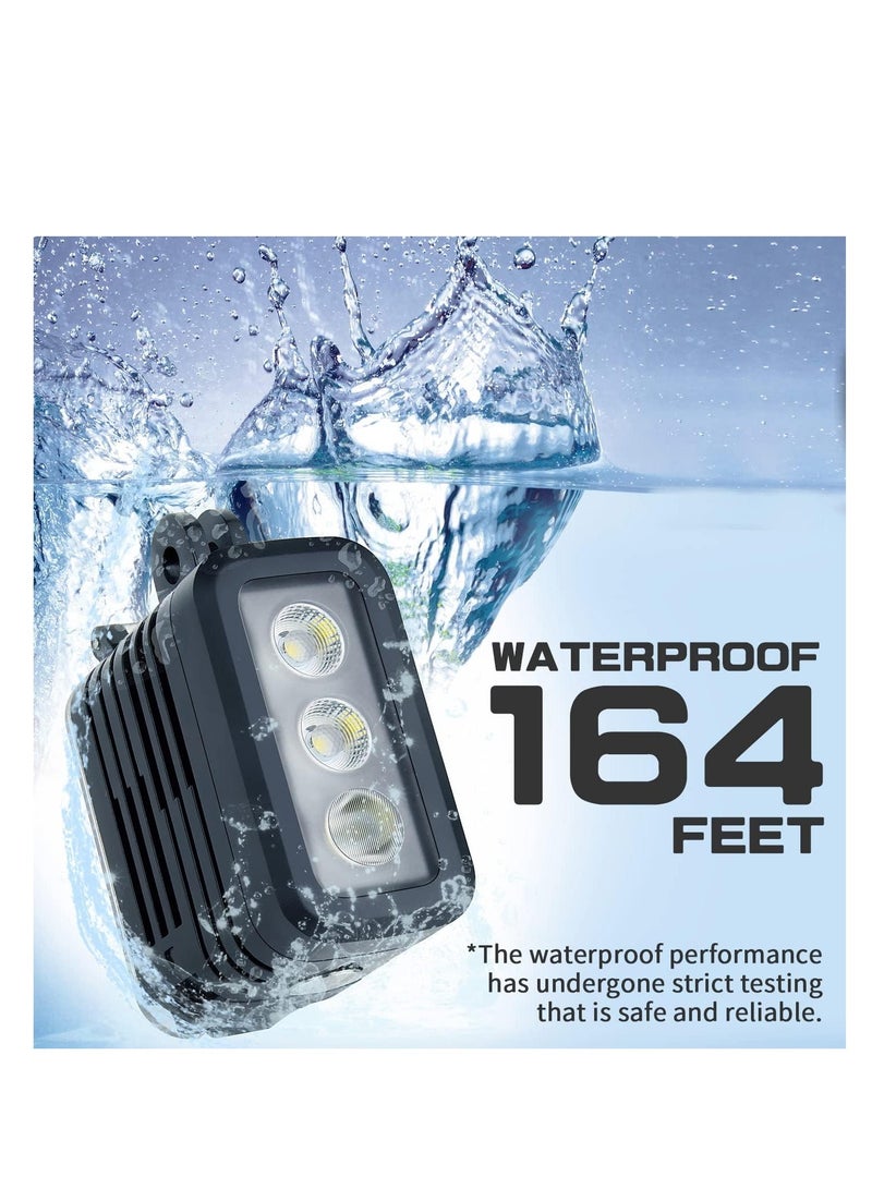 Generic Aluminum Underwater Dive Light, Fit for GoPro Waterproof Fill Nigh Light, 164ft Scuba Light Photography Accessories, Fit for GoPro Hero 12 11 10 9 8 7 6 5 4 3 Mini Max Session DJI OSMO Action Camera - Image 2