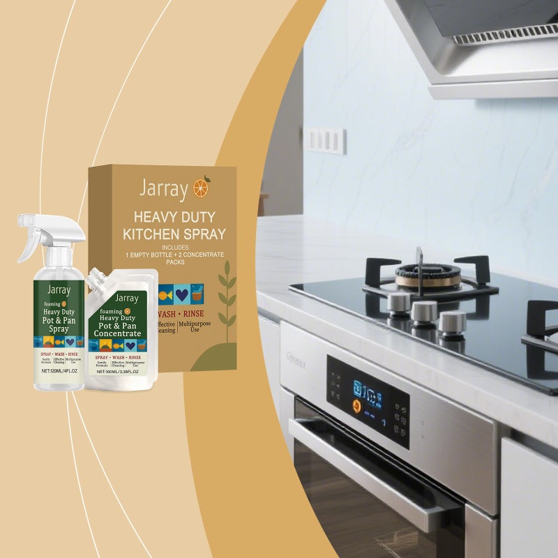 Jarrary Kitchen Cleaning Set: Daily Household Kitchen Grease And Stain Remover, Gentle, Convenient, Clean And Fresh - Image 2